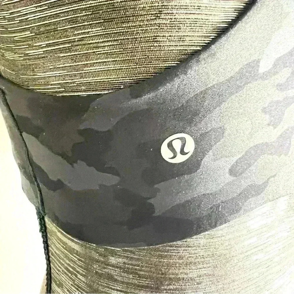 LULULEMON ATHLETICA GREY BLUE ARMY SAFARI SPORTS BRA SIZE S - Picture 3 of 11